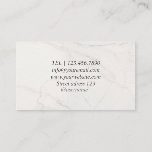 Seamstress Paarse doek Visitekaartje (Achterkant)