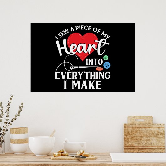 Seamstress Quilting Knitting Poster (Keuken)