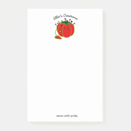 Seamstress Red Pin Cushion Seamstress Post-it® Notes (Voorkant)