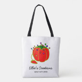 Seamstress Red Pin Cushion Seamstress Tote Bag (Achterkant)