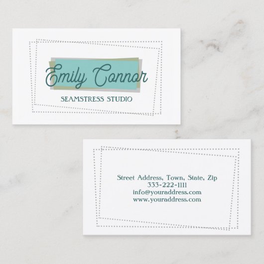 Seamstress Studio Graphic Design Visitekaartje (Voorkant / Achterkant)