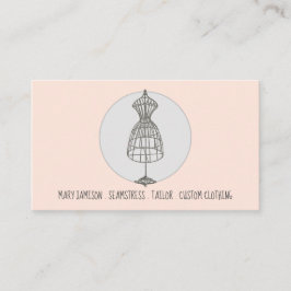  Seamstress Tailor Dress Form Salmon Visitekaartje