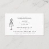  Seamstress Tailor Dress Form Salmon Visitekaartje (Achterkant)