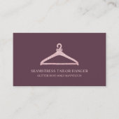 Seamstress Tailor Hanger Burgundy Visitekaartje (Voorkant)