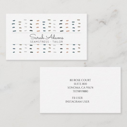 Seamstress Tailor Visitekaartje (Voorkant / Achterkant)