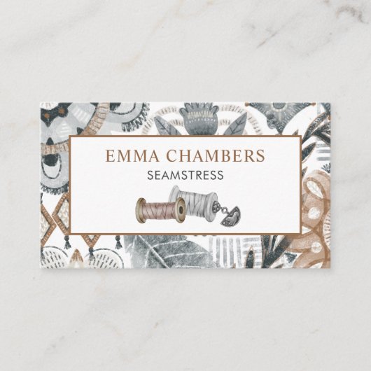 Seamstress Tailor Visitekaartje (Voorkant)