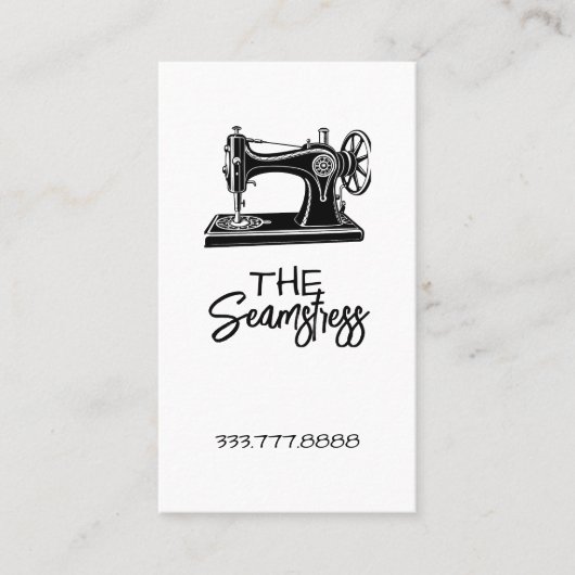 Seamstress Tailoring business card  Visitekaartje (Voorkant)