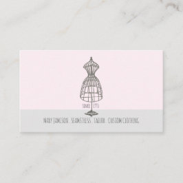 Seamstress Vintage Dress Form Visitekaartje