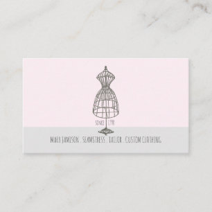 Seamstress Vintage Dress Form Visitekaartje