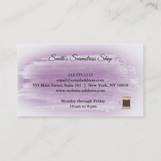  Seamstress Visitekaartje (Achterkant)