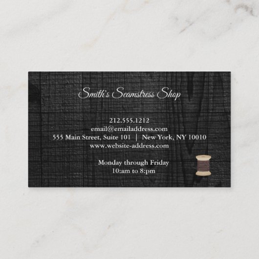  Seamstress Visitekaartje (Achterkant)