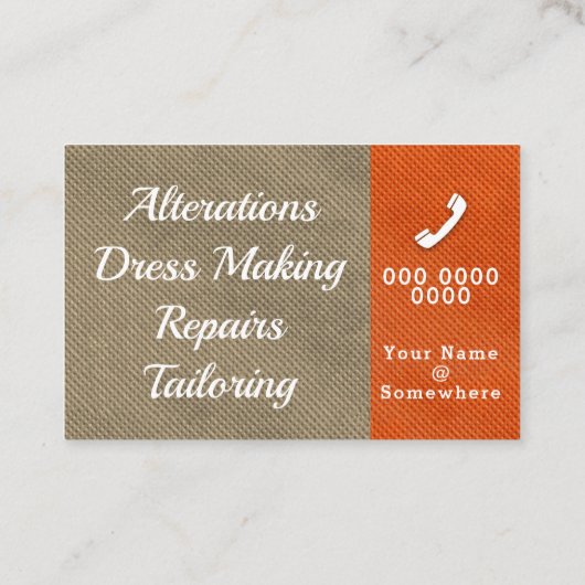 Seamstress Visitekaartje (Achterkant)