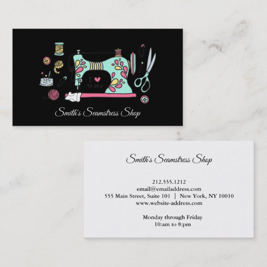  Seamstress Visitekaartje (Voorkant / Achterkant)