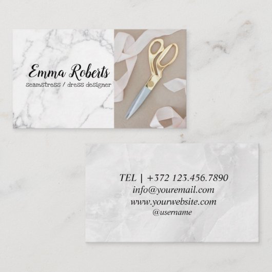 Seamstress Visitekaartje (Voorkant / Achterkant)