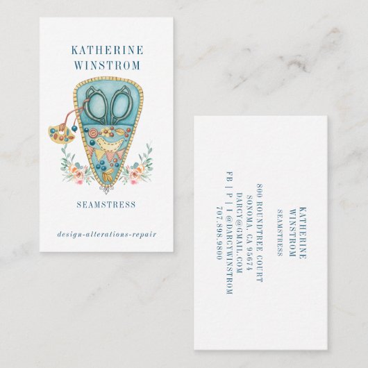 Seamstress Visitekaartje (Voorkant / Achterkant)