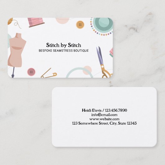 Seamstress Visitekaartje (Voorkant / Achterkant)