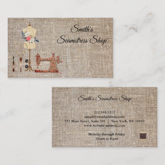  Seamstress Visitekaartje (Voorkant / Achterkant)
