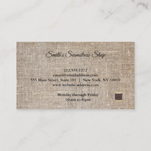  Seamstress Visitekaartje (Achterkant)