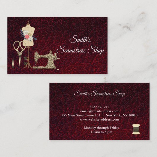  Seamstress Visitekaartje (Voorkant / Achterkant)