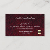 Seamstress Visitekaartje (Achterkant)