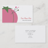 Seamstress-Visitekaartje - Roze speldenkussen Visitekaartje (Voorkant / Achterkant)