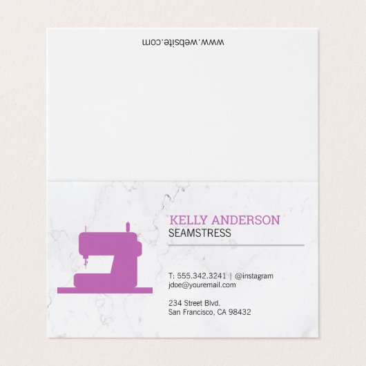 Seamstress | Wardrobe Designer Visitekaartje (Buitenkant ongevouwen)