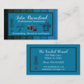 Seamstressmaker Fabric Mannequin Scissors Visitekaartje (Voorkant / Achterkant)