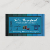 Seamstressmaker Fabric Mannequin Scissors Visitekaartje (Voorkant)