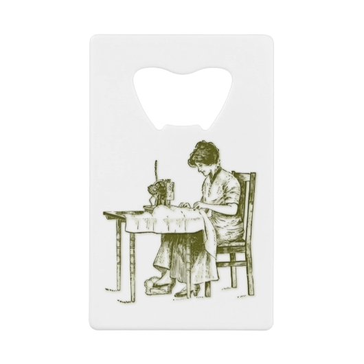 Seamstressontwerp Creditkaart Flessenopener (Voorkant)