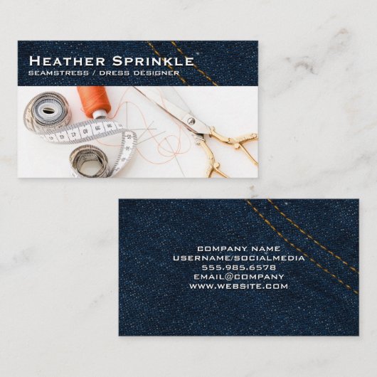 Seamstressprogramma's | Jean Pants Visitekaartje (Voorkant / Achterkant)