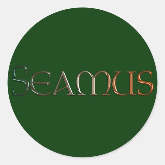 SEAMUS Naam Merk Gepersonaliseerde Gift Stickers (Voorkant)