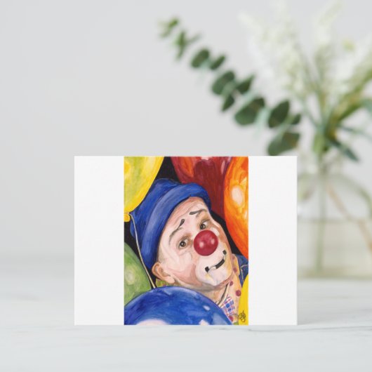 Sean Carlock Clown Briefkaart (Staand voorkant)