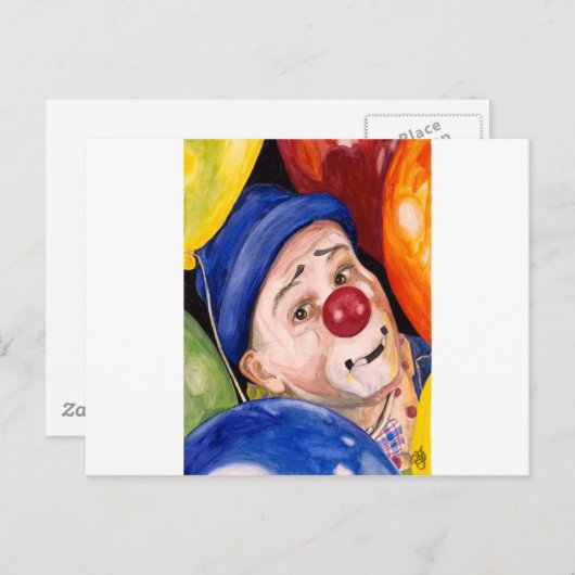 Sean Carlock Clown Briefkaart (Voorkant / Achterkant)