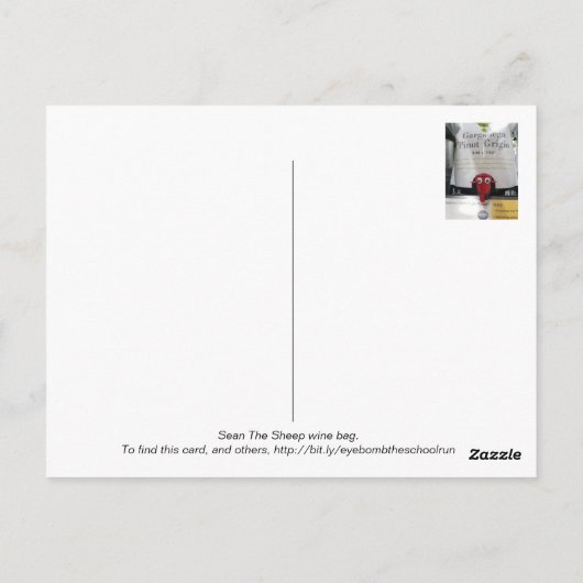 Sean de de wijnzak… briefkaart (Achterkant)