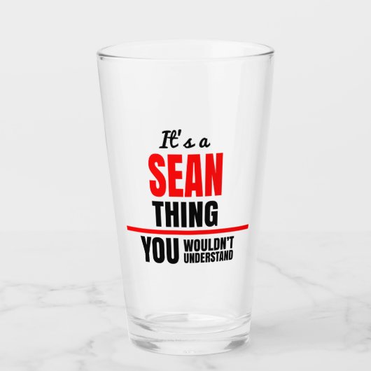 Sean ding dat je niet zou begrijpen glas (Voorkant)