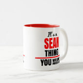 Sean ding dat je niet zou begrijpen tweekleurige koffiemok (Voorkant rechts)