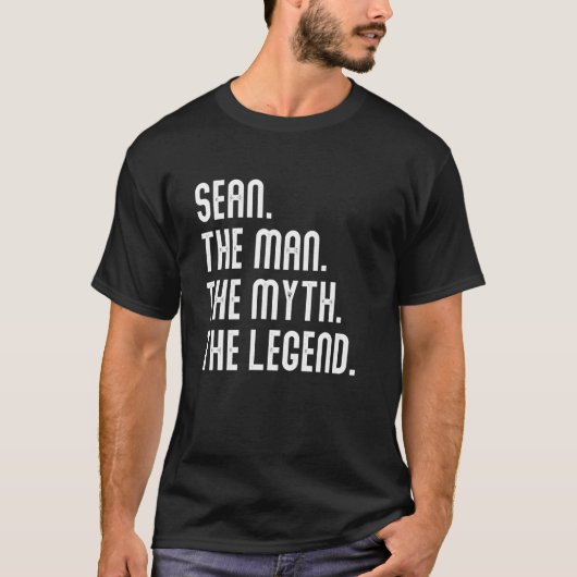 SEAN Man Myth Legend Shirt Cadeaus voor Mannen Fun (Voorkant)