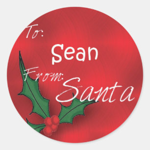 Sean Persoonlijke Holly Label110 Ronde Sticker