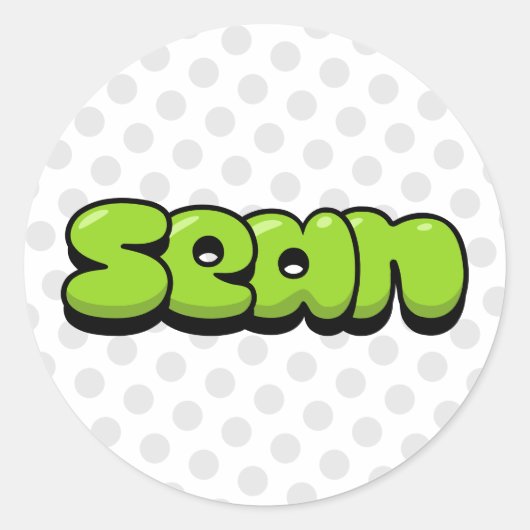 Sean Ronde Sticker (Voorkant)