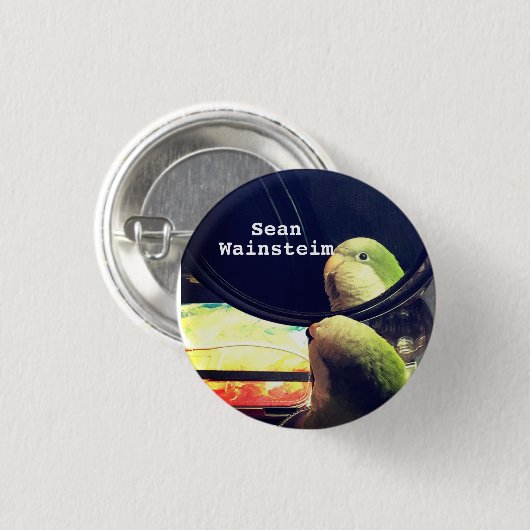 Sean Wainsteim ontmoet Georgie de Parrot Ronde Button 3,2 Cm (Voorkant /achterkant)