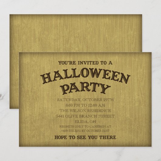 Séance Board Halloween / Séance Party Uitnodiging (Voorkant / Achterkant)