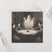 Seance met Ghost verschijnen Antiek illustratie Kaart (Voorkant / Achterkant in situ)