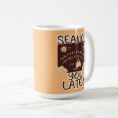 Seance U Later Spirit Board Halloween Humor Koffiemok (Voorkant rechts)