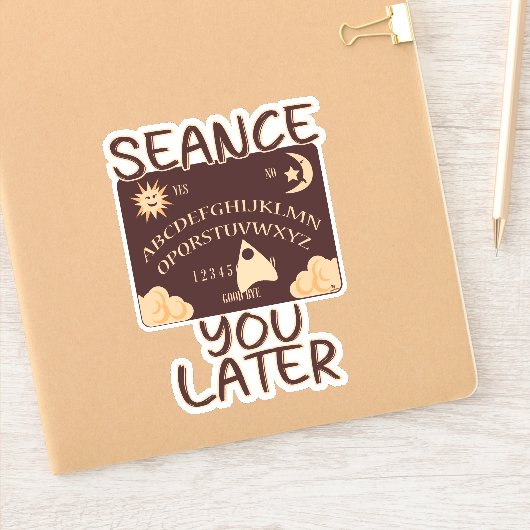 Seance You Later Funny Spirit Board Slogan Sticker (Notitieboek)