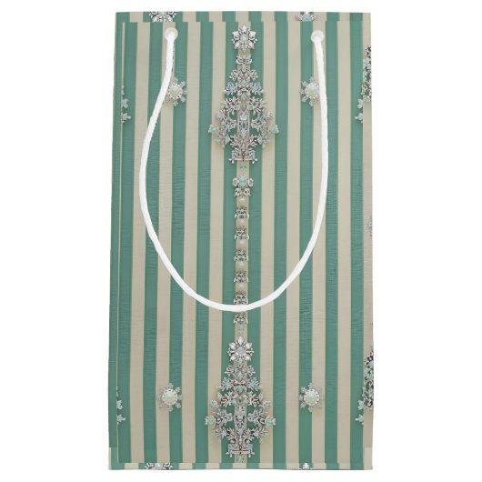 Seaoam Gestreepte Kristal Bomen Klein Cadeauzakje (Voorkant)