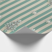 Seaoam Striped Crystal Trees Cadeaupapier (Hoek)