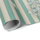 Seaoam Striped Crystal Trees Cadeaupapier (Rol Hoek)