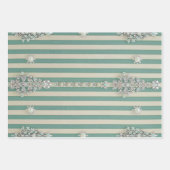 Seaoam Striped Crystal Trees Inpakpapier Vel (Voorkant 2)