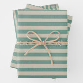 Seaoam Striped Crystal Trees Inpakpapier Vel (In situ)