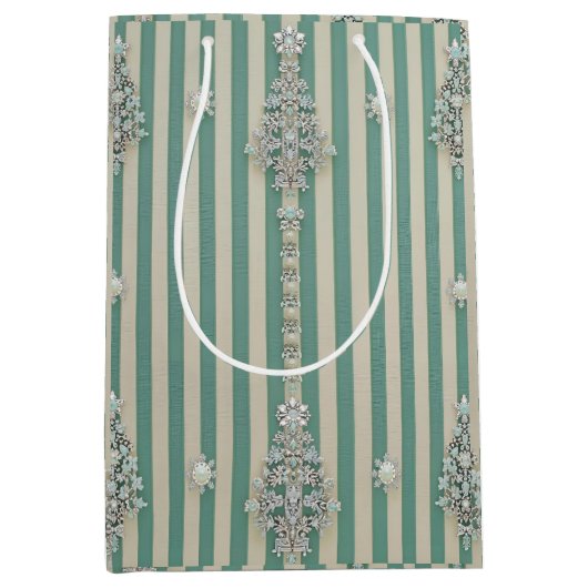 Seaoam Striped Crystal Trees Medium Cadeauzakje (Voorkant)